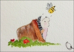 Sweet Bee (with hedgehog)