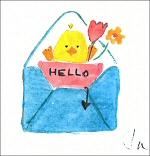 Hello Easter Chick in envelope