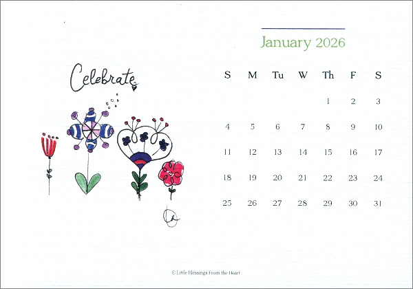 2026 Desk Calendar
