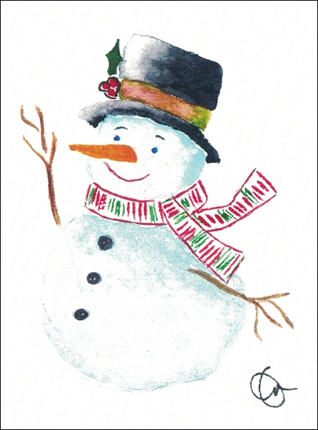 Jolly Happy Guy (snowman with hat and scarf)